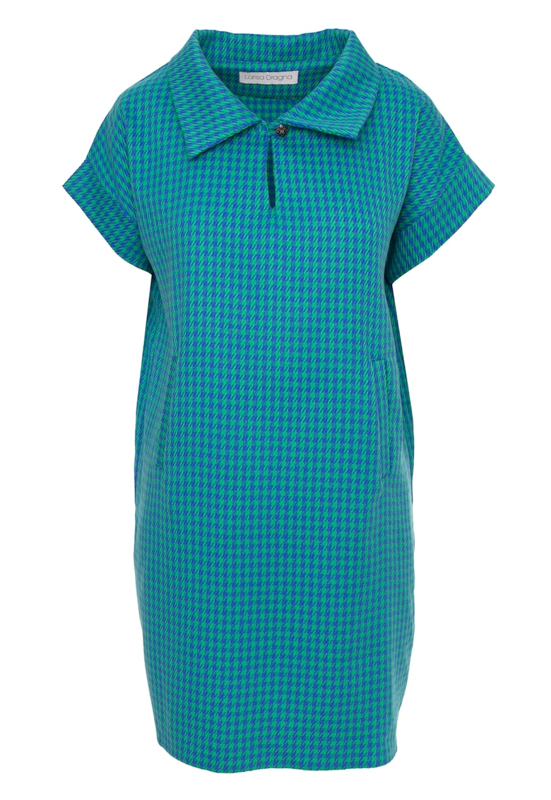 Rochie din amestec de bumbac cu model