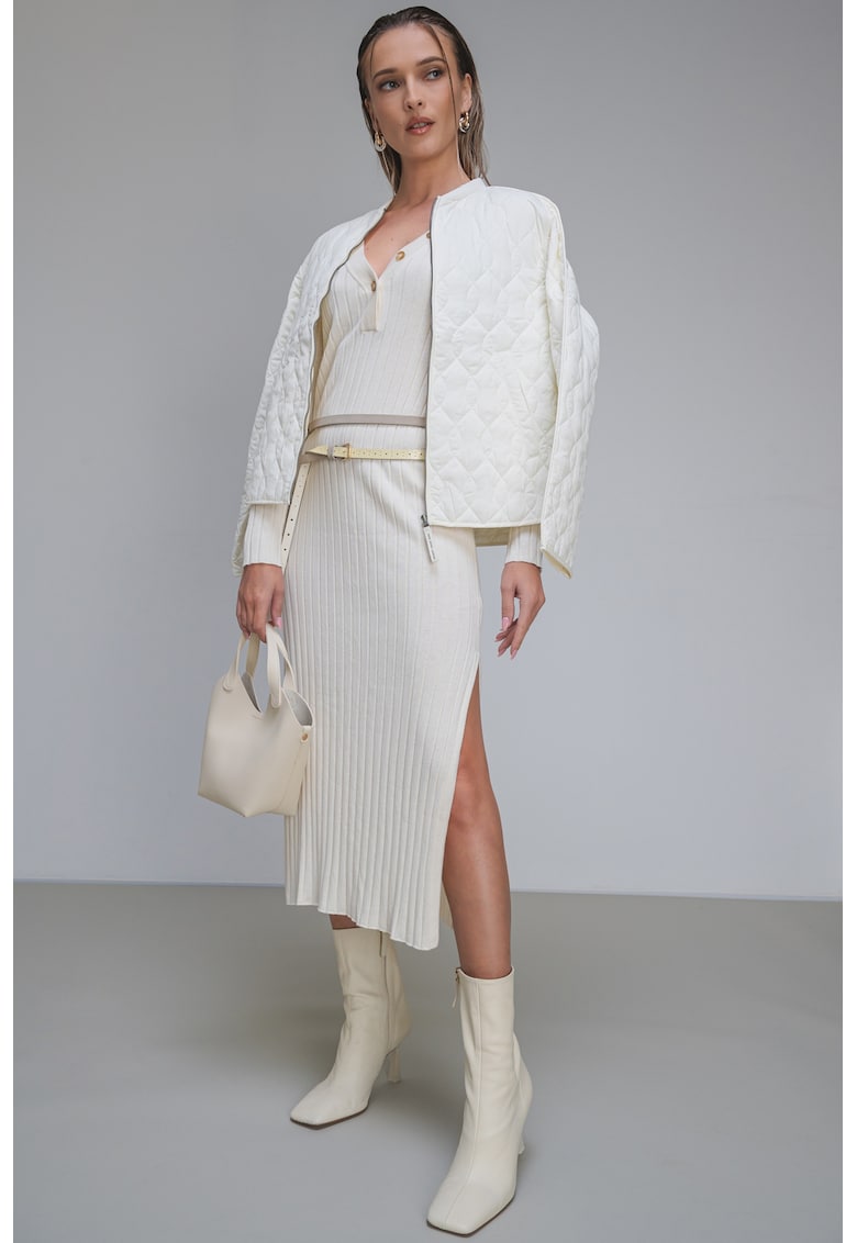 Rochie din amestec de lana cu slituri laterale Izabel