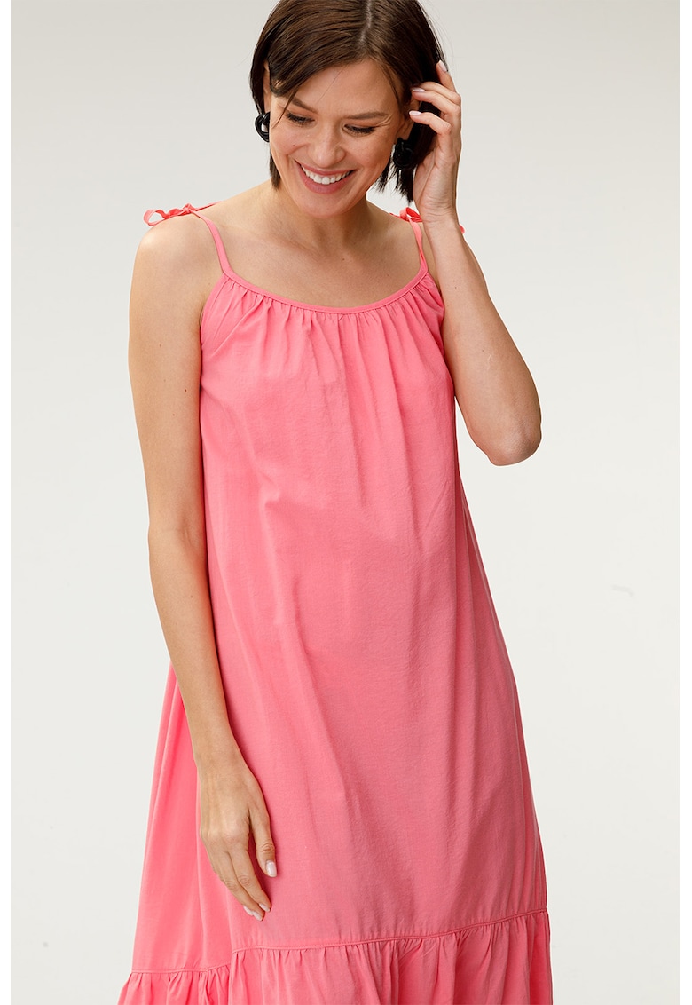 Rochie din amestec de modal cu decolteu in U pe partea din spate