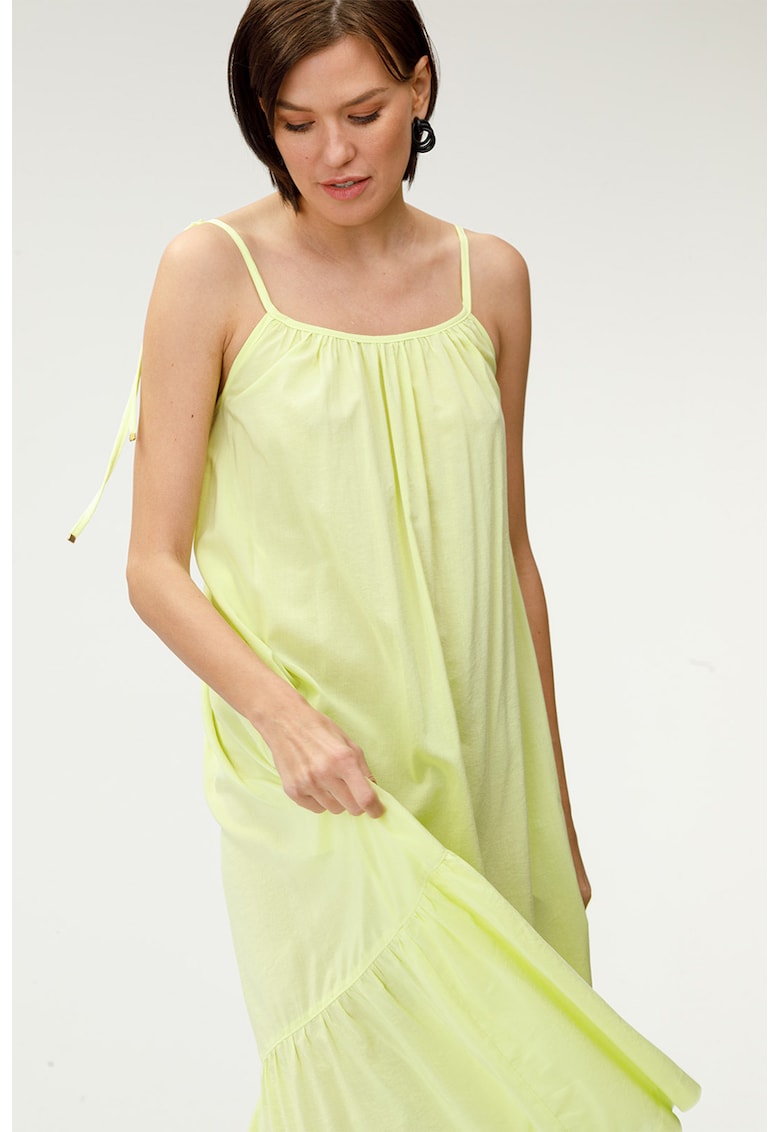 Rochie din amestec de modal cu decolteu in U pe partea din spate