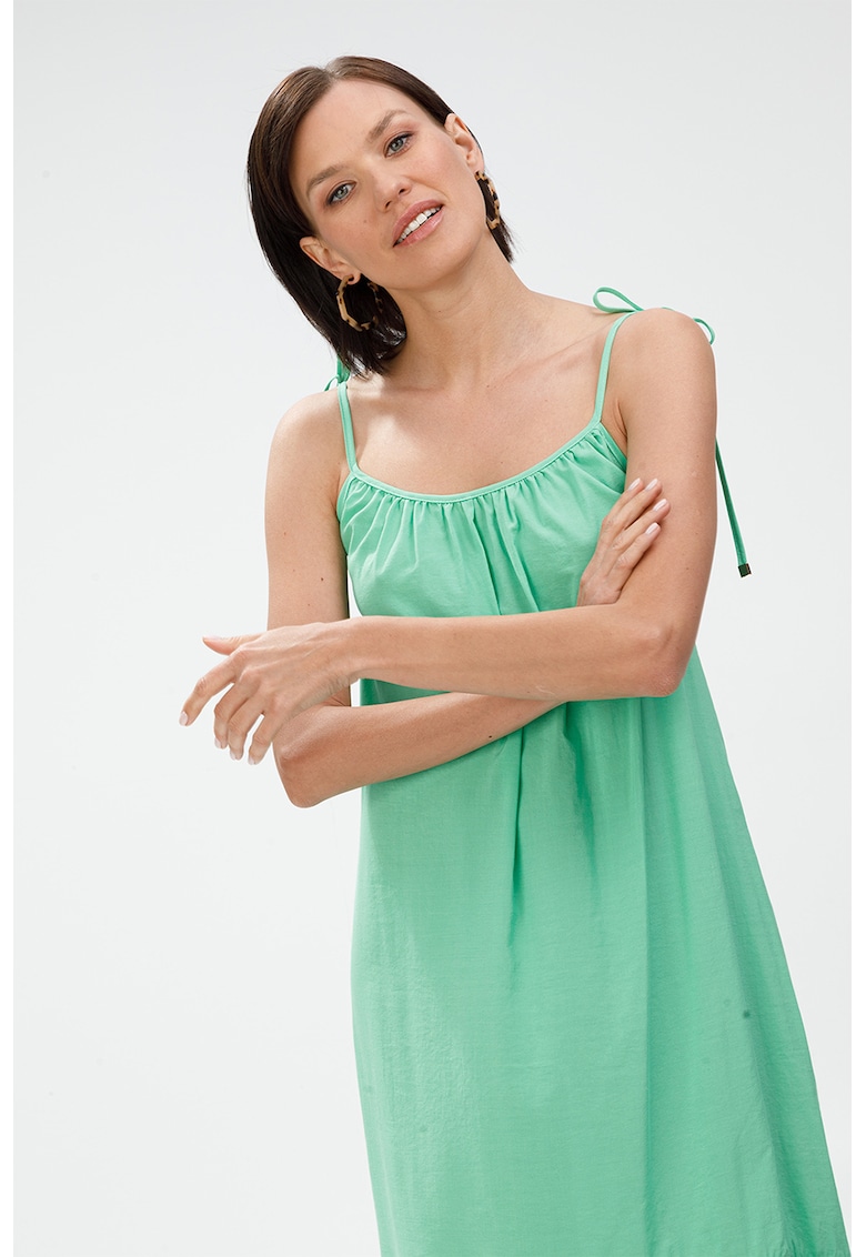 Rochie din amestec de modal cu decolteu in U pe partea din spate