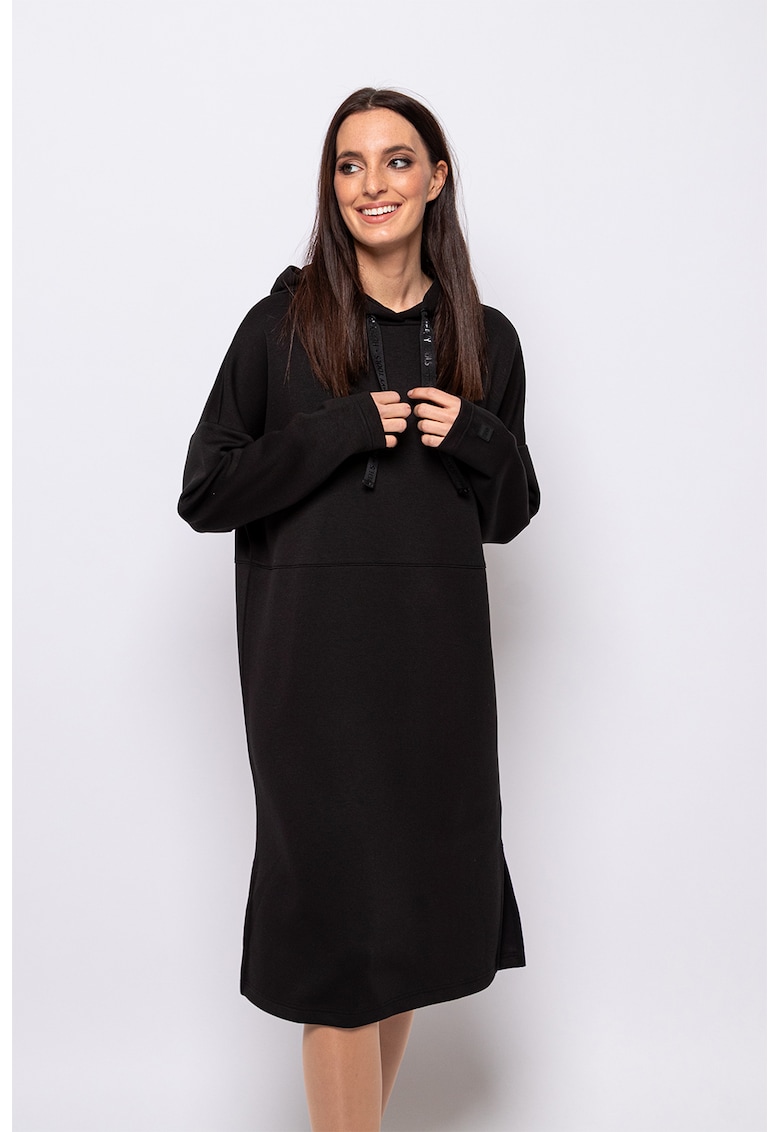 Rochie din amestec de modal cu gluga Vici