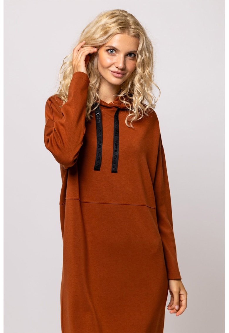 Rochie din amestec de modal cu gluga Vici
