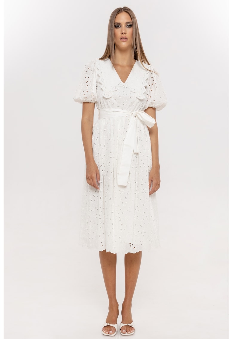 Rochie din dantela cu maneci bufante