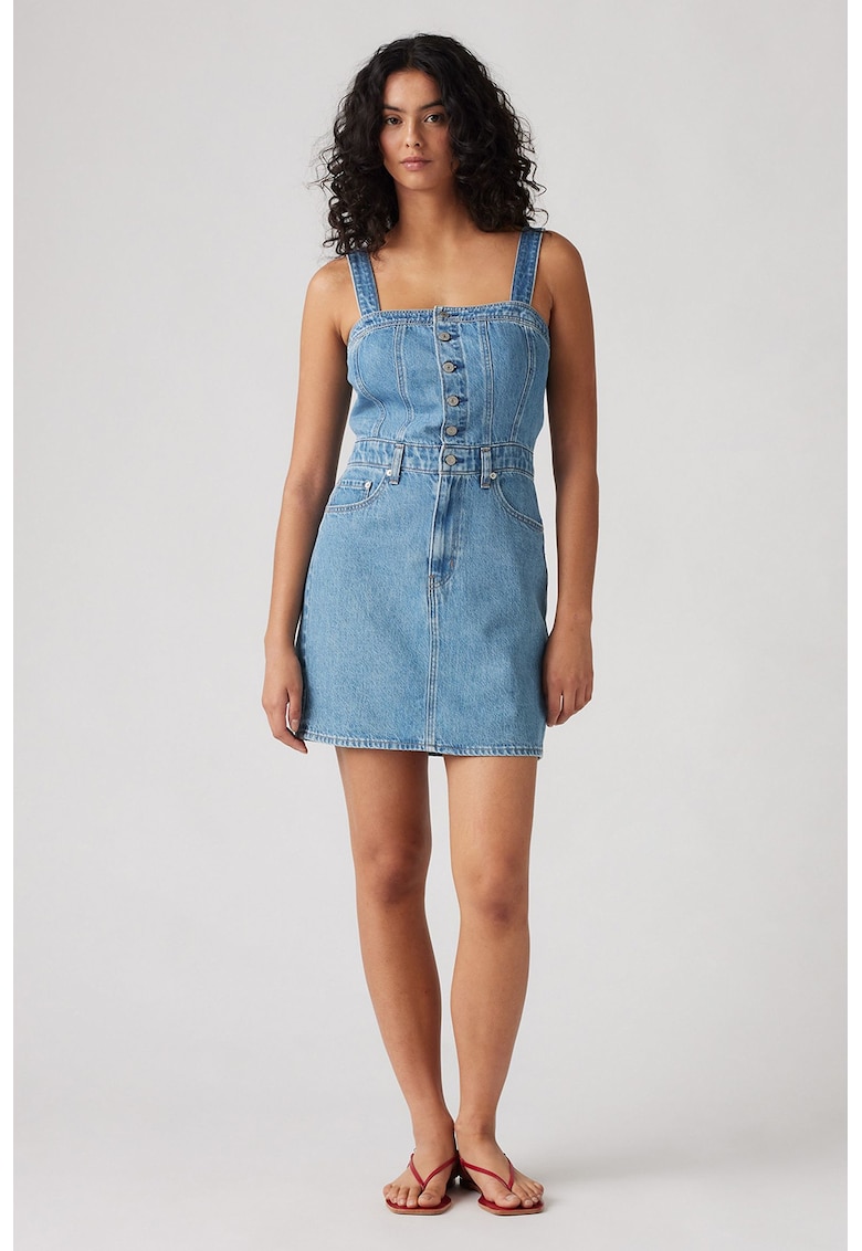 Rochie din denim cu nasturi