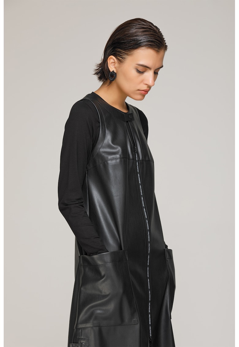 Rochie din piele ecologica - fara maneci