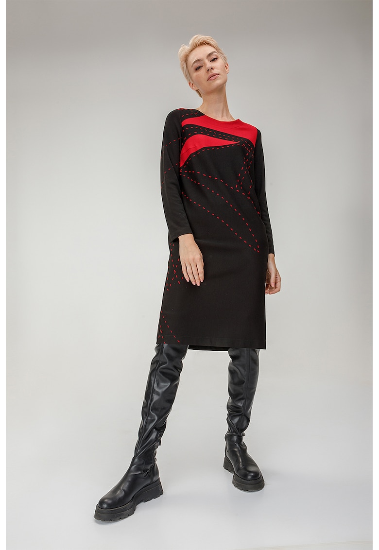 Rochie dreapta cu imprimeu