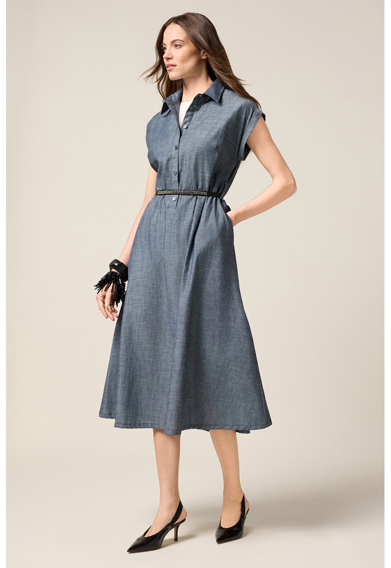 Rochie evazata cu buzunare laterale