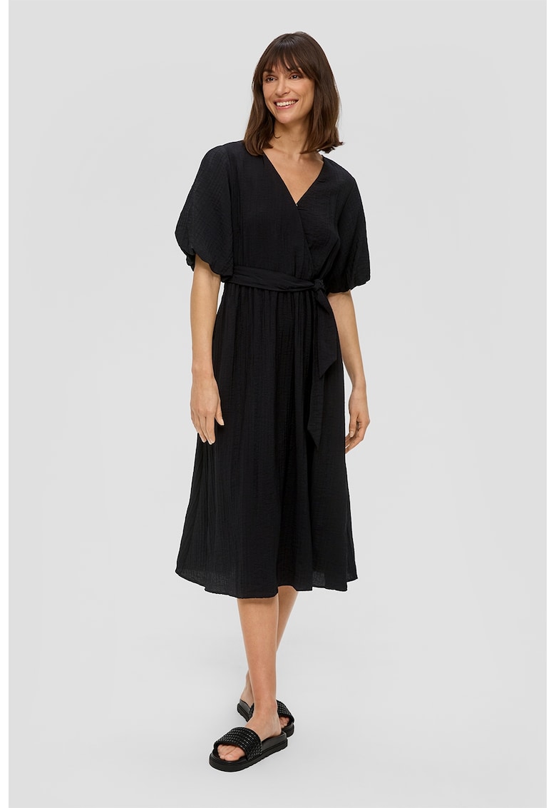 Rochie evazata cu cordon in talie