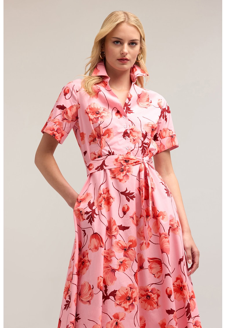 Rochie evazata cu design floral