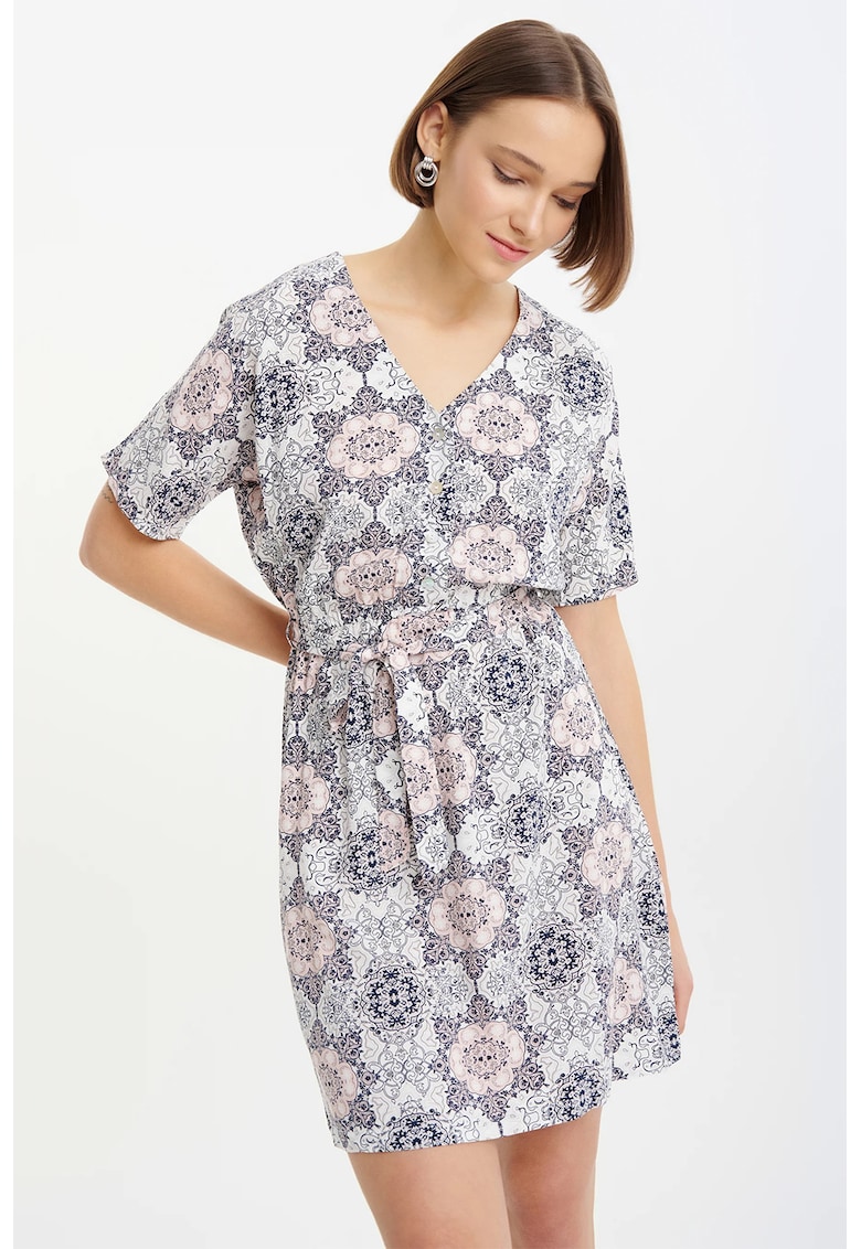 Rochie evazata cu imprimeu floral