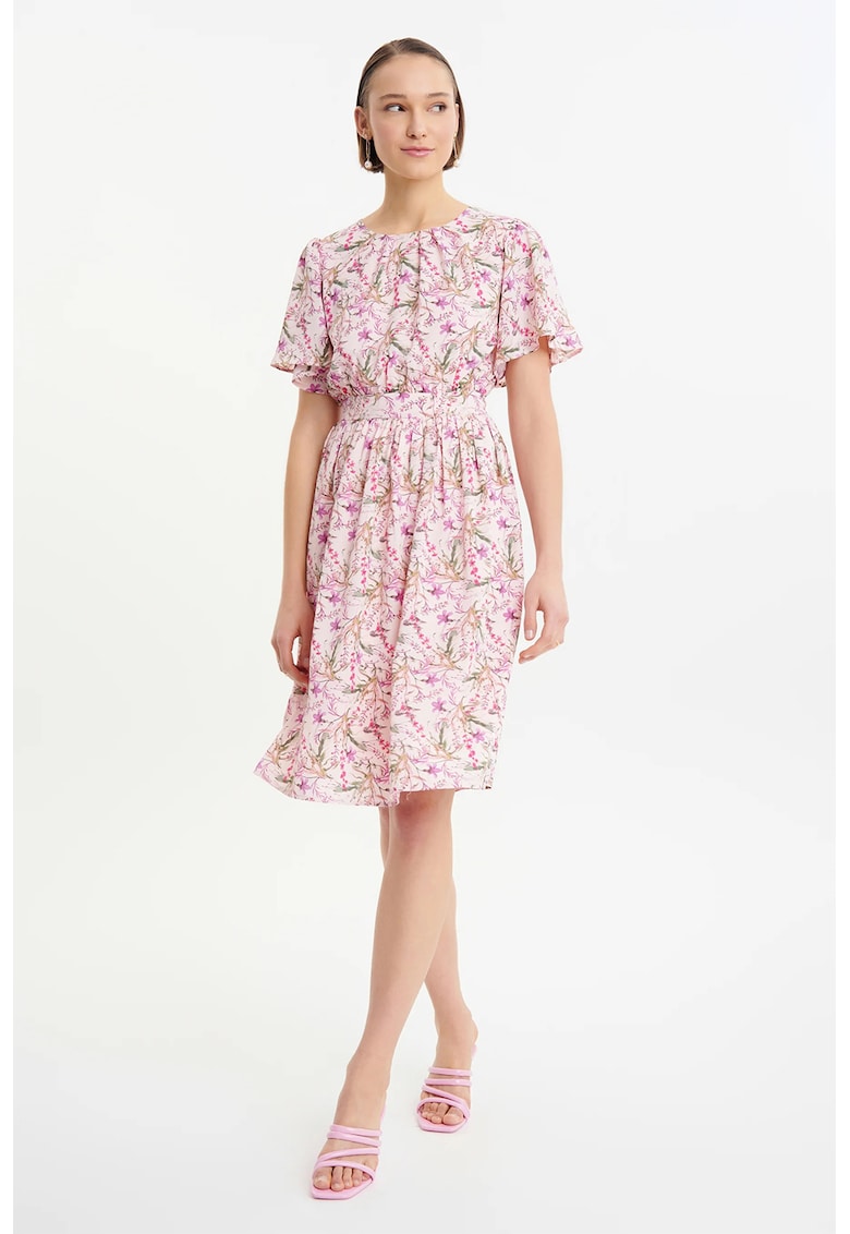 Rochie evazata cu imprimeu floral