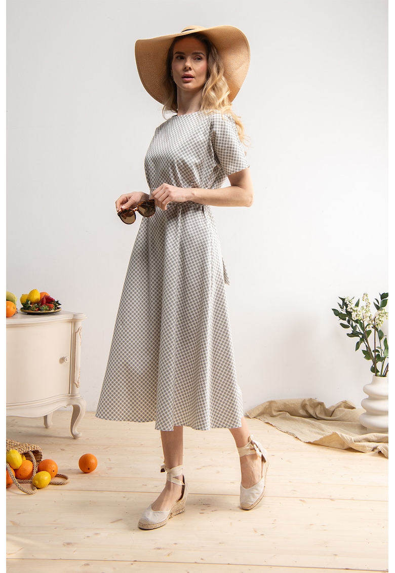 Rochie evazata cu model cu buline Calliope