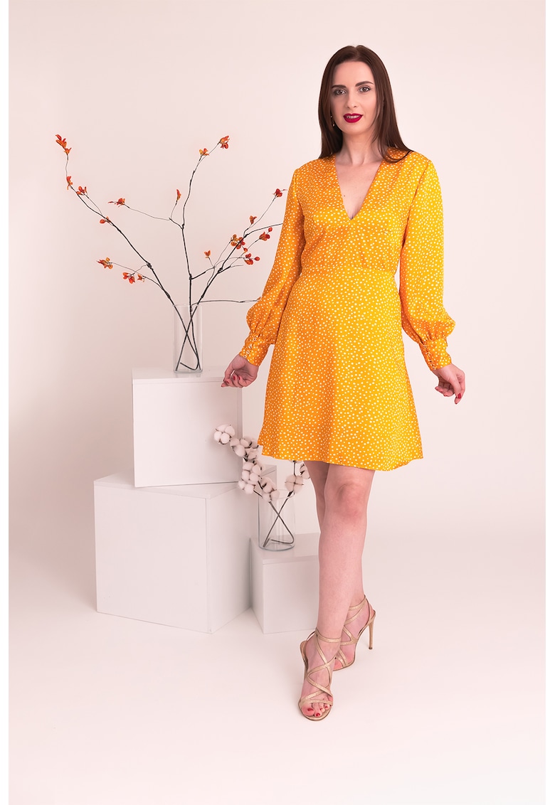 Rochie evazata de satin Satin