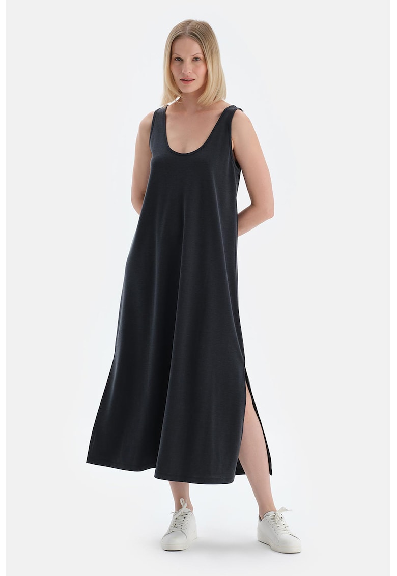 Rochie evazata din amestec de lyocell