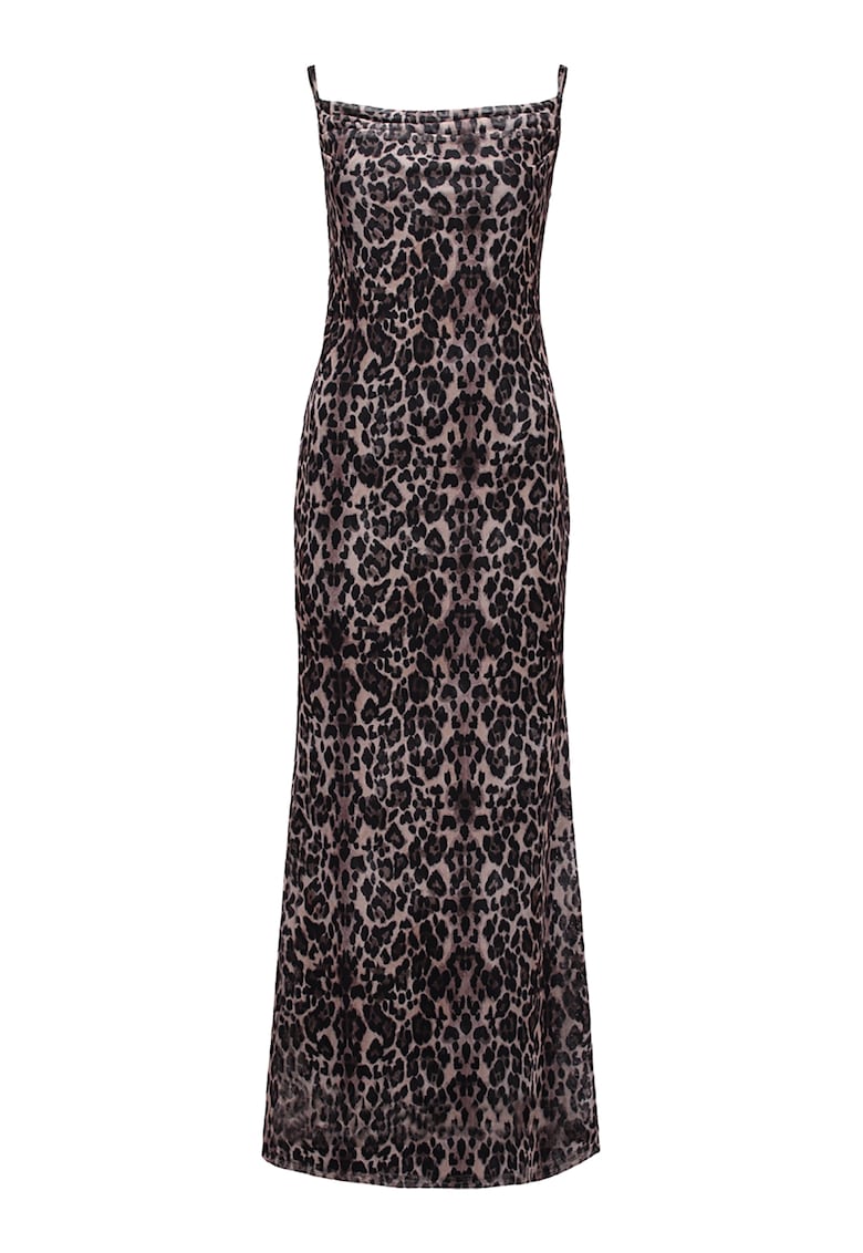 Rochie fara maneci cu imprimeu