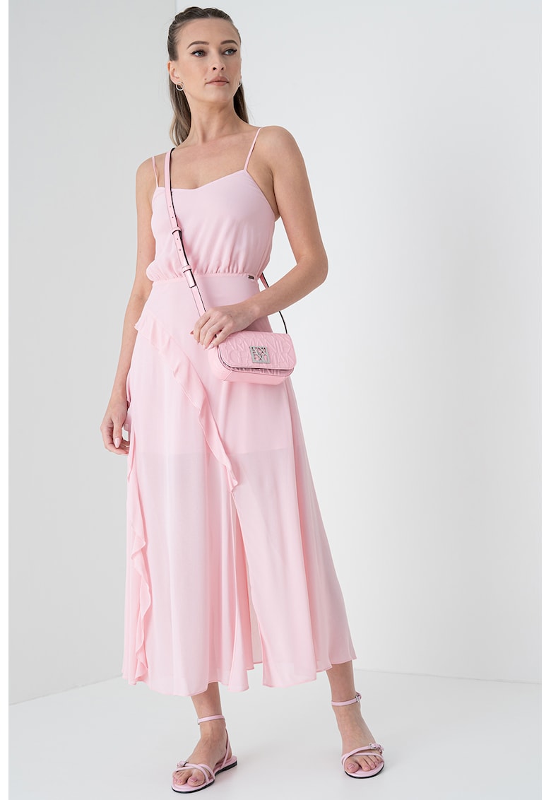 Rochie fara maneci cu slituri frontale