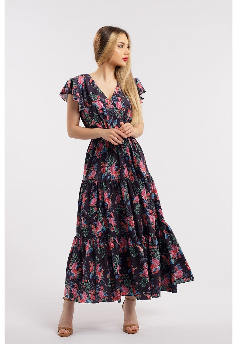 Rochie lunga cu decolteu in V