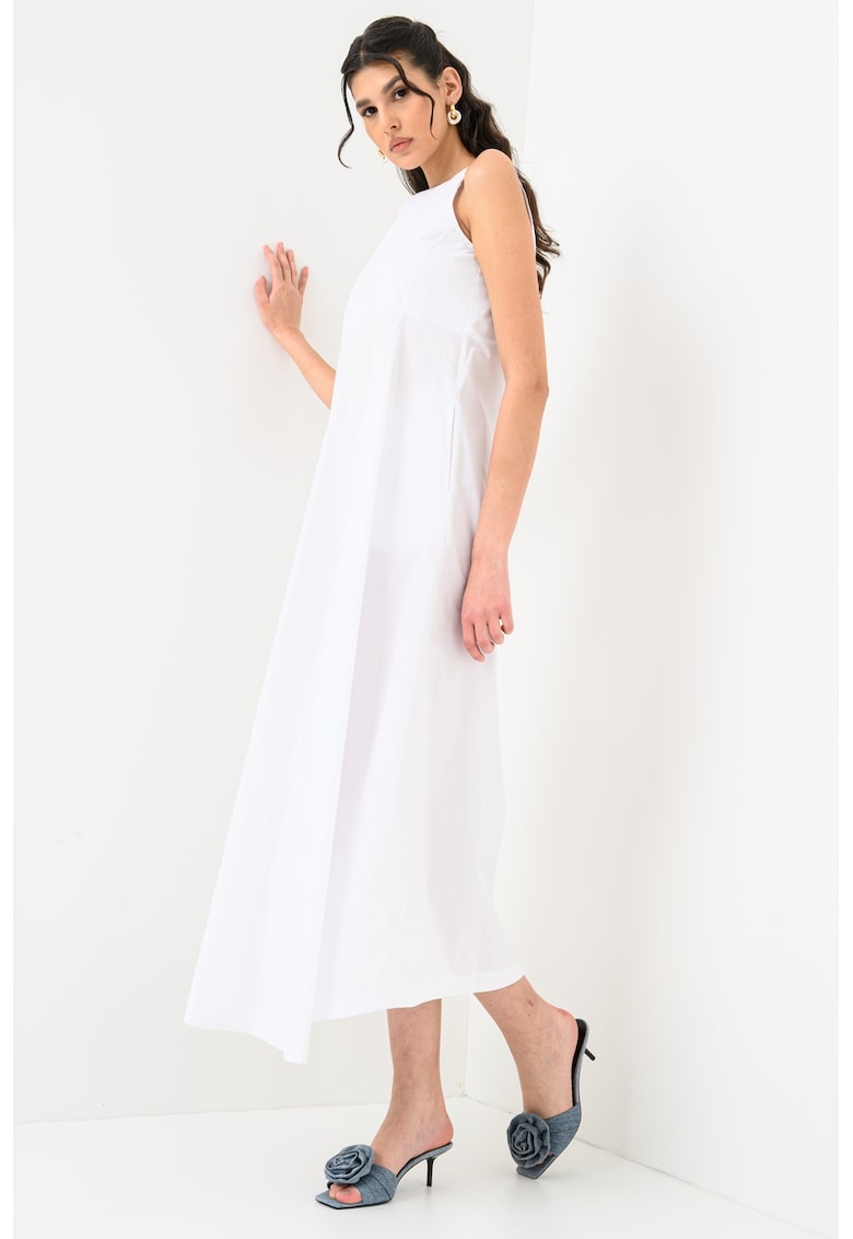 Rochie lunga din bumbac cu buzunare