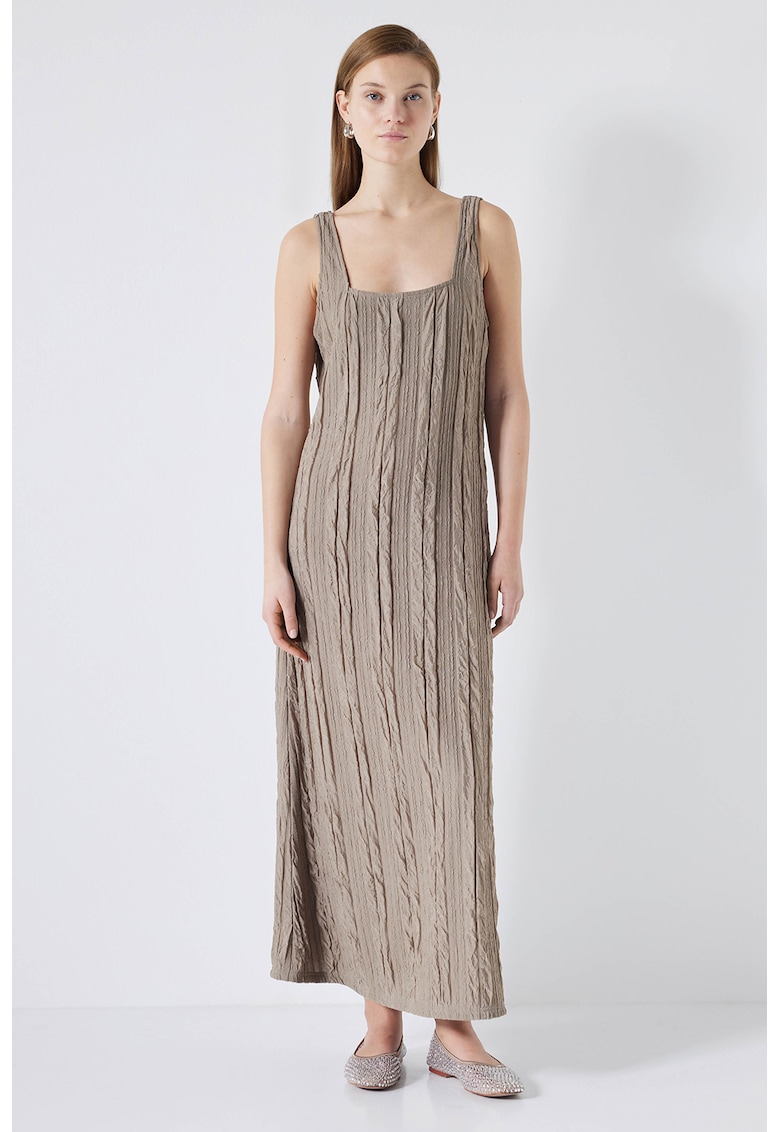 Rochie maxi cu aspect texturat