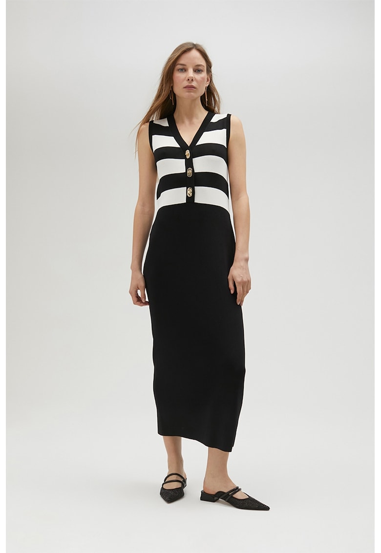 Rochie maxi cu decolteu in V
