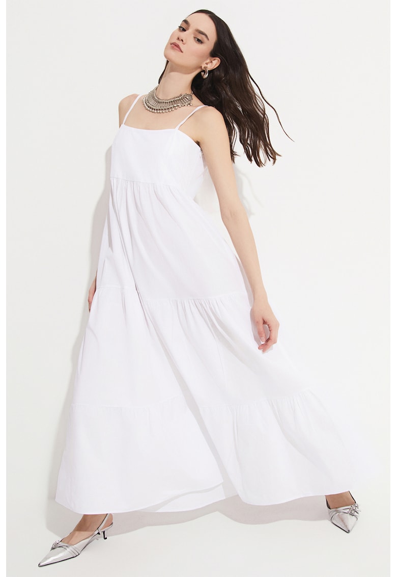 Rochie maxi cu decolteu patrat