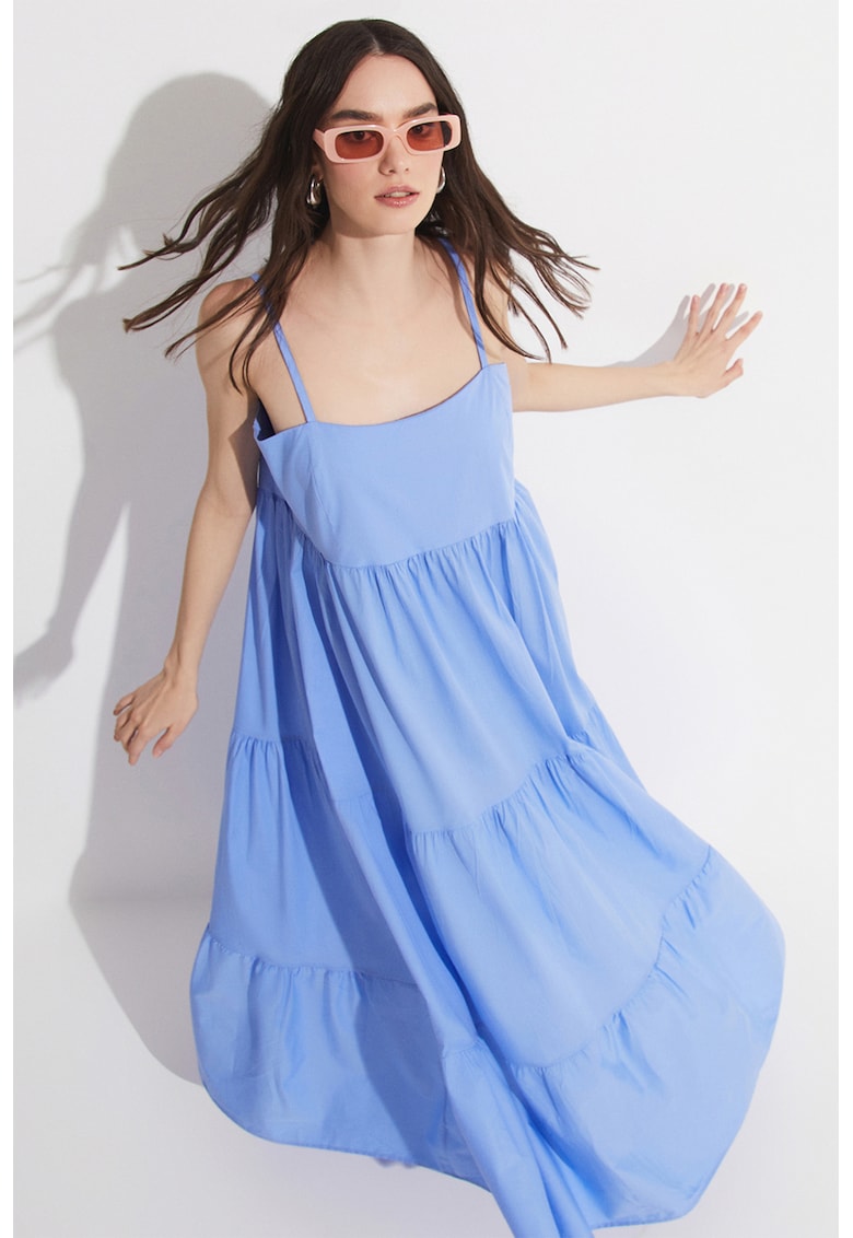 Rochie maxi cu decolteu patrat