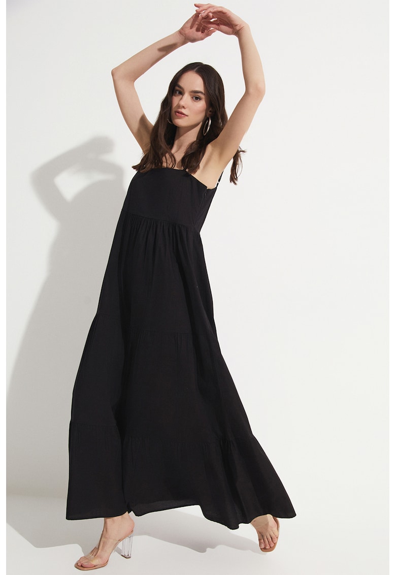 Rochie maxi cu decolteu patrat