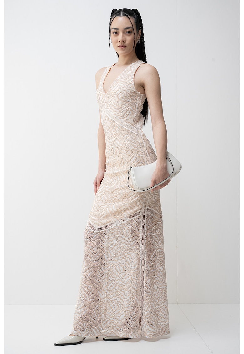 Rochie maxi cu decupaj pe partea din spate