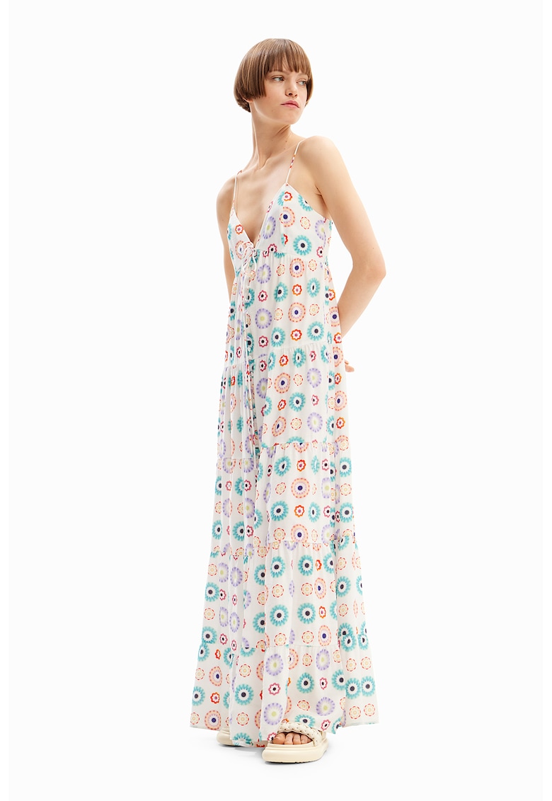 Rochie maxi cu model si decolteu in V