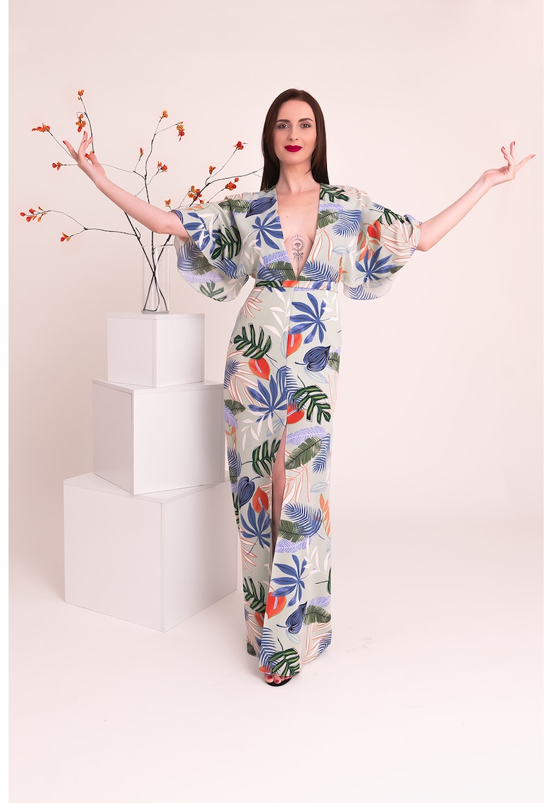 Rochie maxi cu model tropical