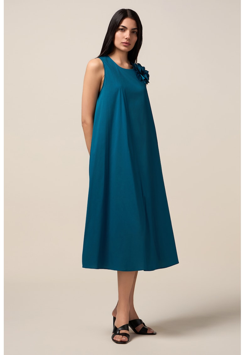 Rochie midi cu aplicatie florala
