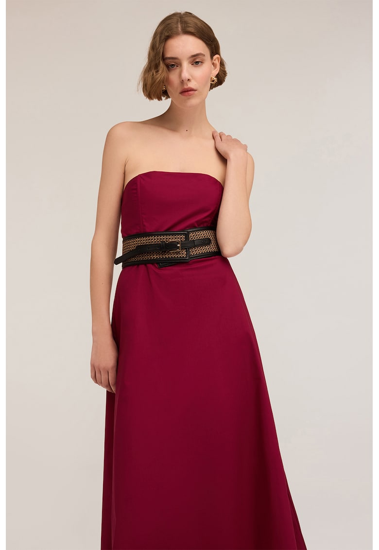 Rochie midi cu bretele detasabile
