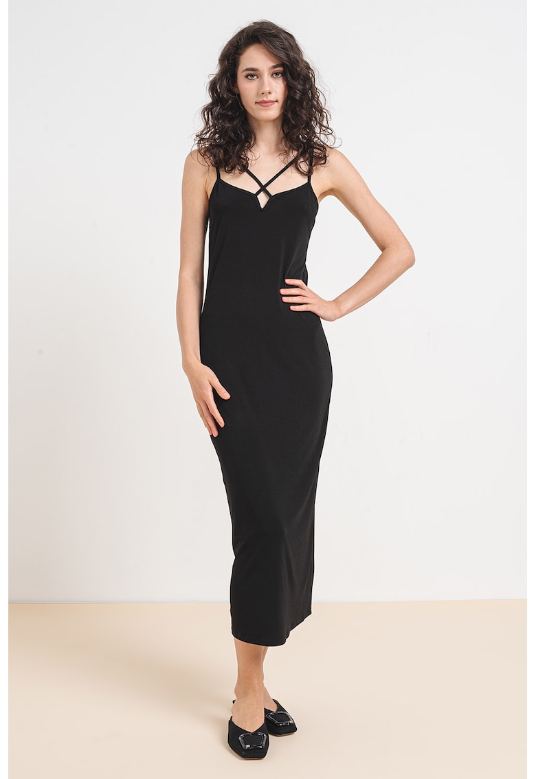 Rochie midi cu bretele incrucisate Misty