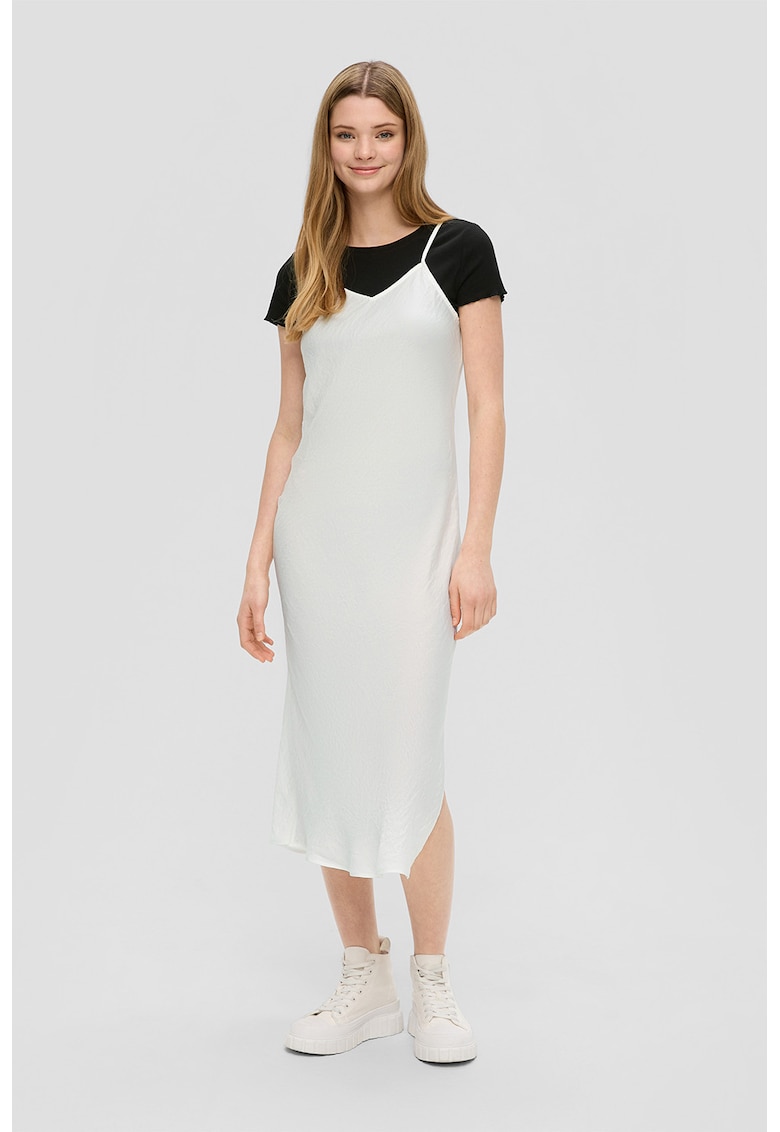 Rochie midi cu bretele inguste