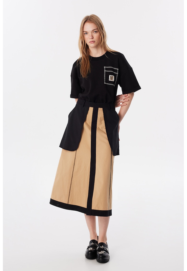 Rochie midi cu buzunare laterale