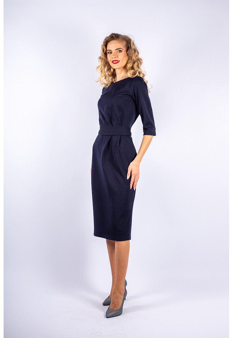 Rochie midi cu buzunare laterale
