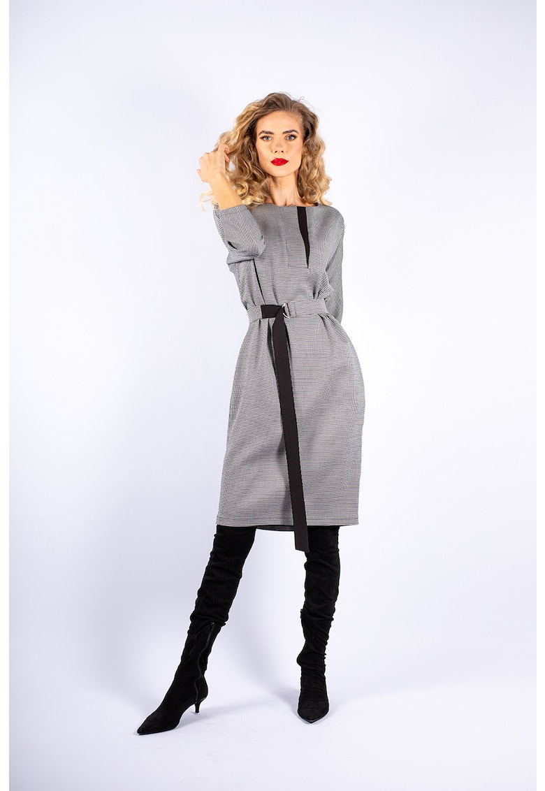 Rochie midi cu buzunare laterale