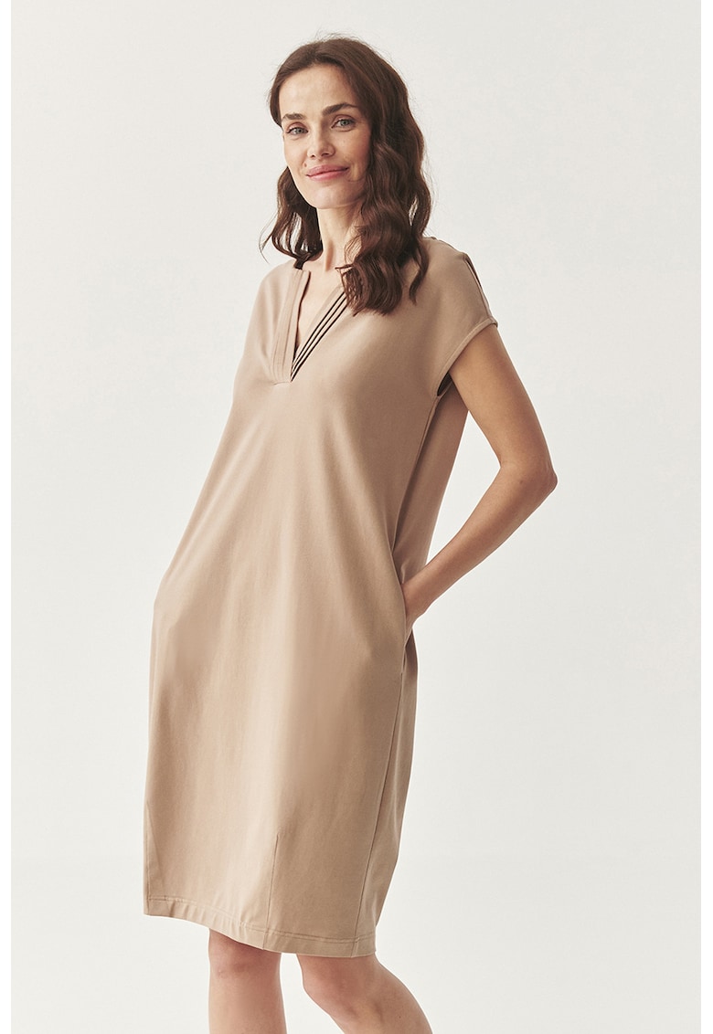 Rochie midi cu buzunare oblice