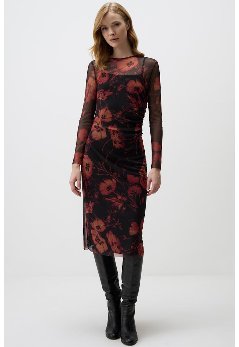 Rochie midi cu croiala cambrata