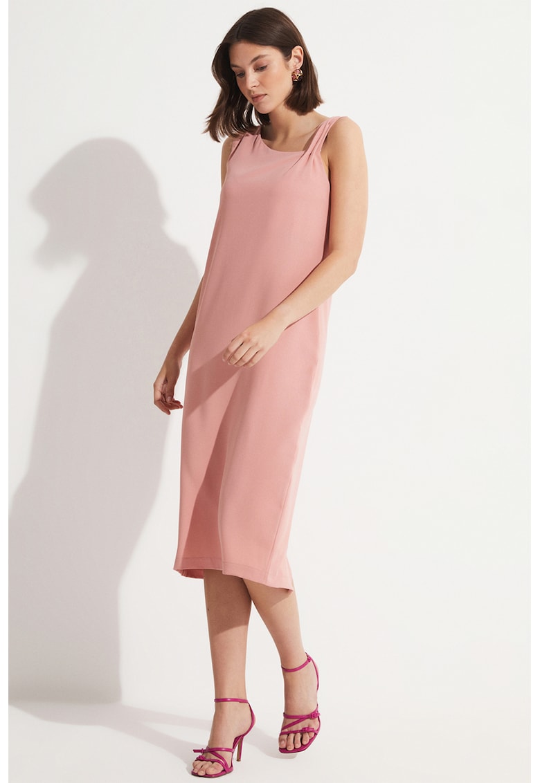 Rochie midi cu croiala dreapta