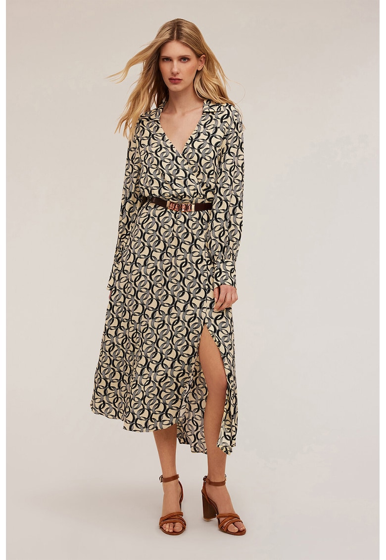 Rochie midi cu croiala in A si model
