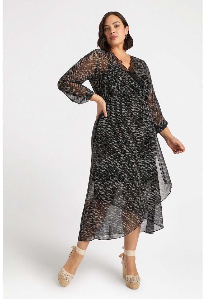 Rochie midi cu decolteu in V