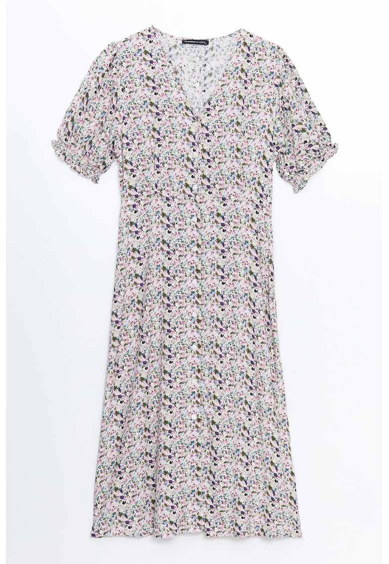 Rochie midi cu decolteu in V