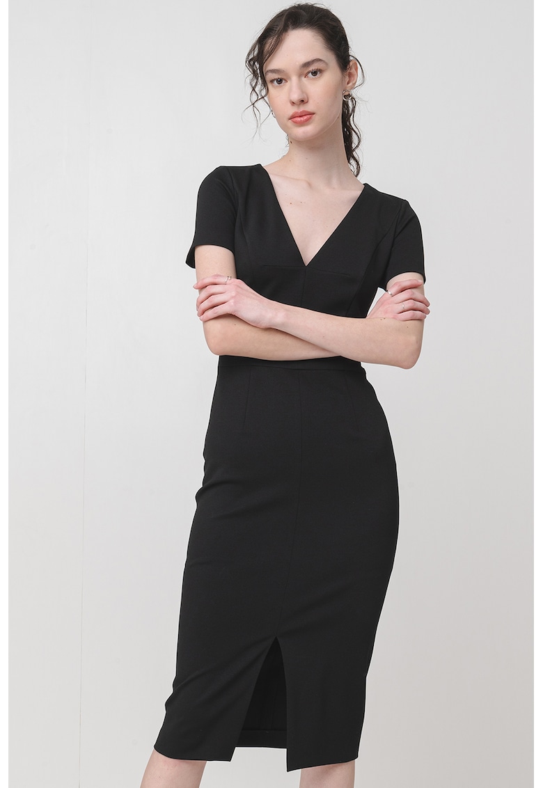 Rochie midi cu decolteu in V Kalamara