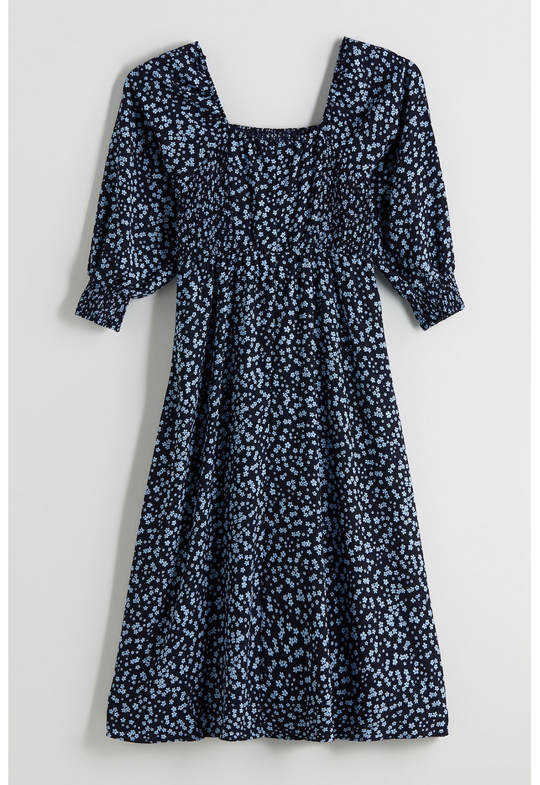 Rochie midi cu decolteu patrat
