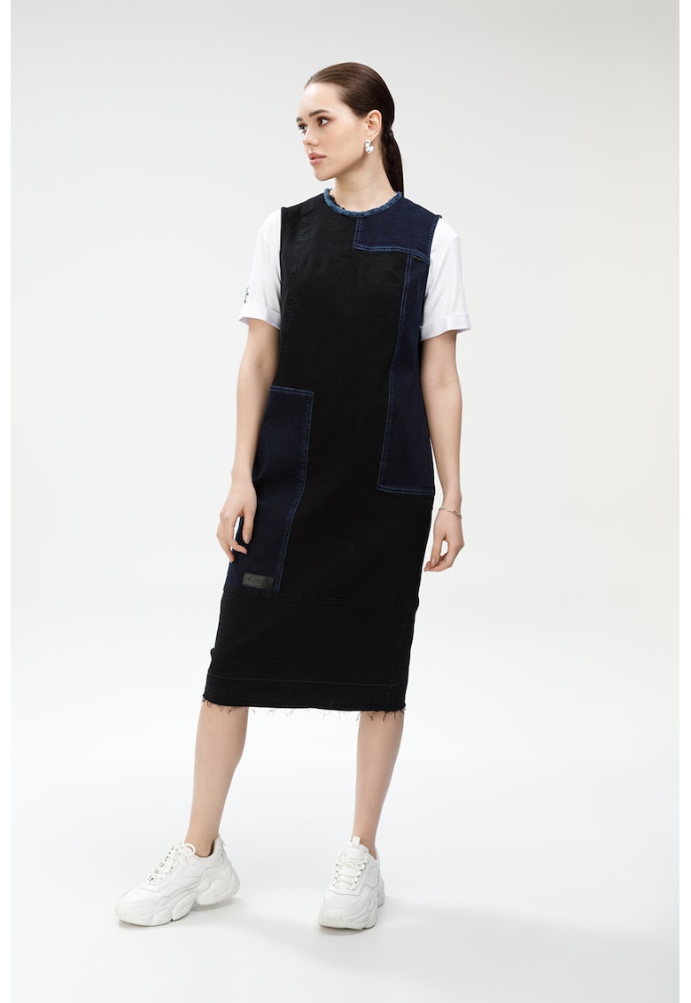 Rochie midi cu decolteu rotund