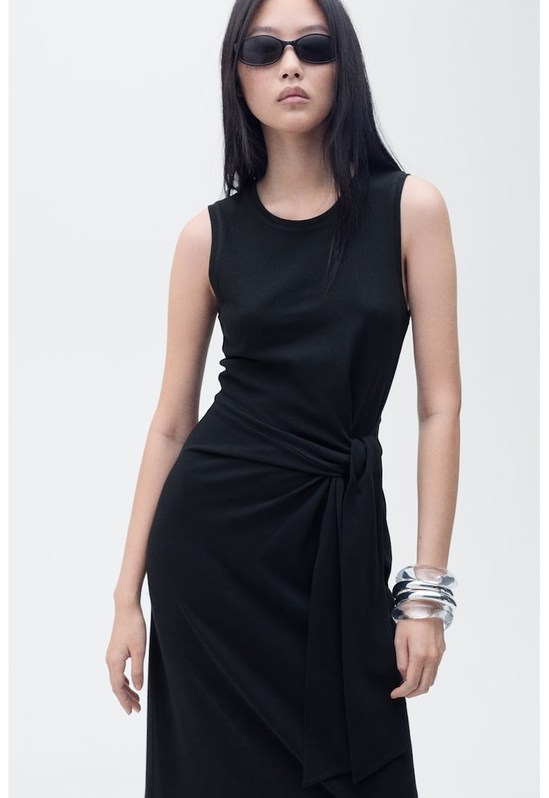 Rochie midi cu decolteu rotund