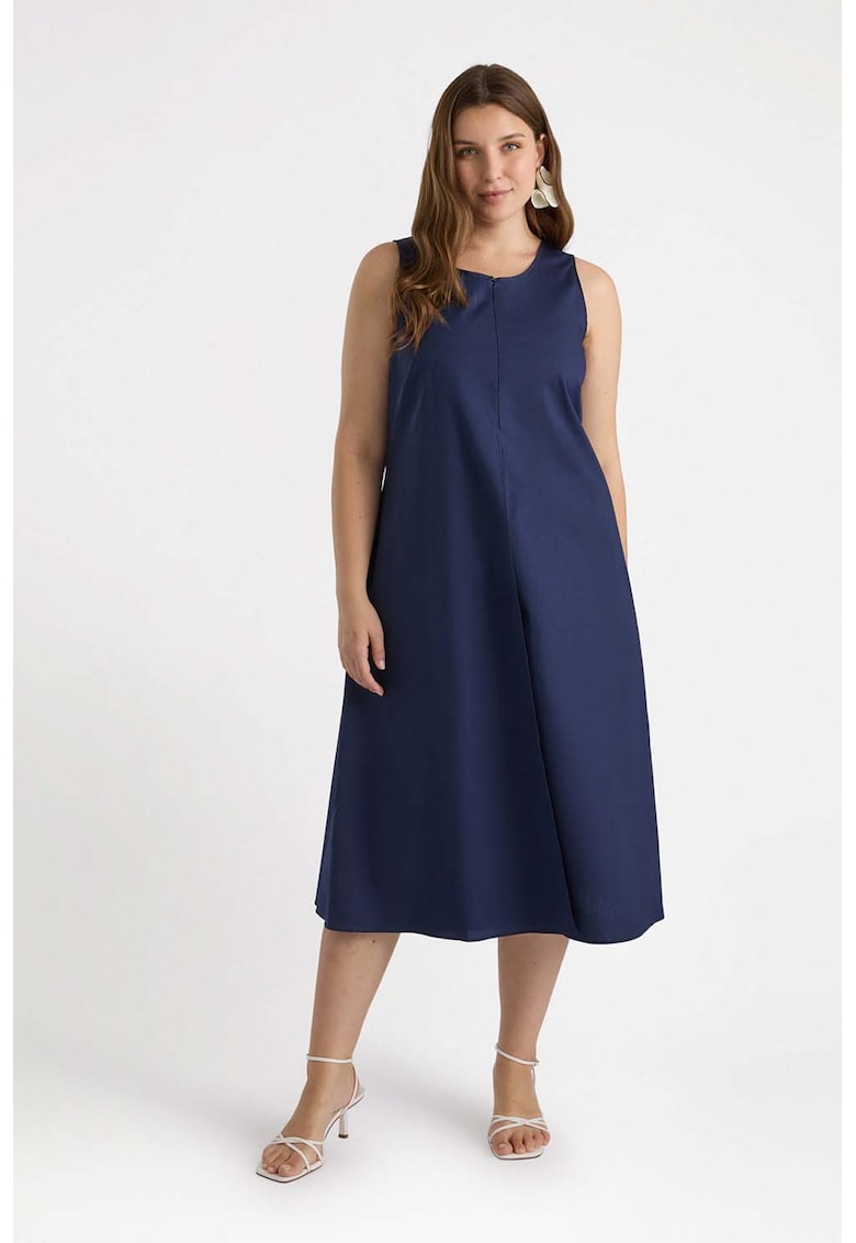 Rochie midi cu decolteu rotund