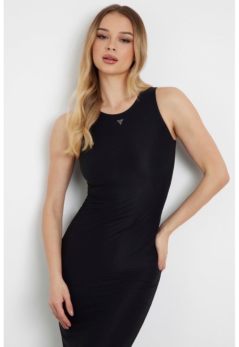 Rochie midi cu decolteu rotund